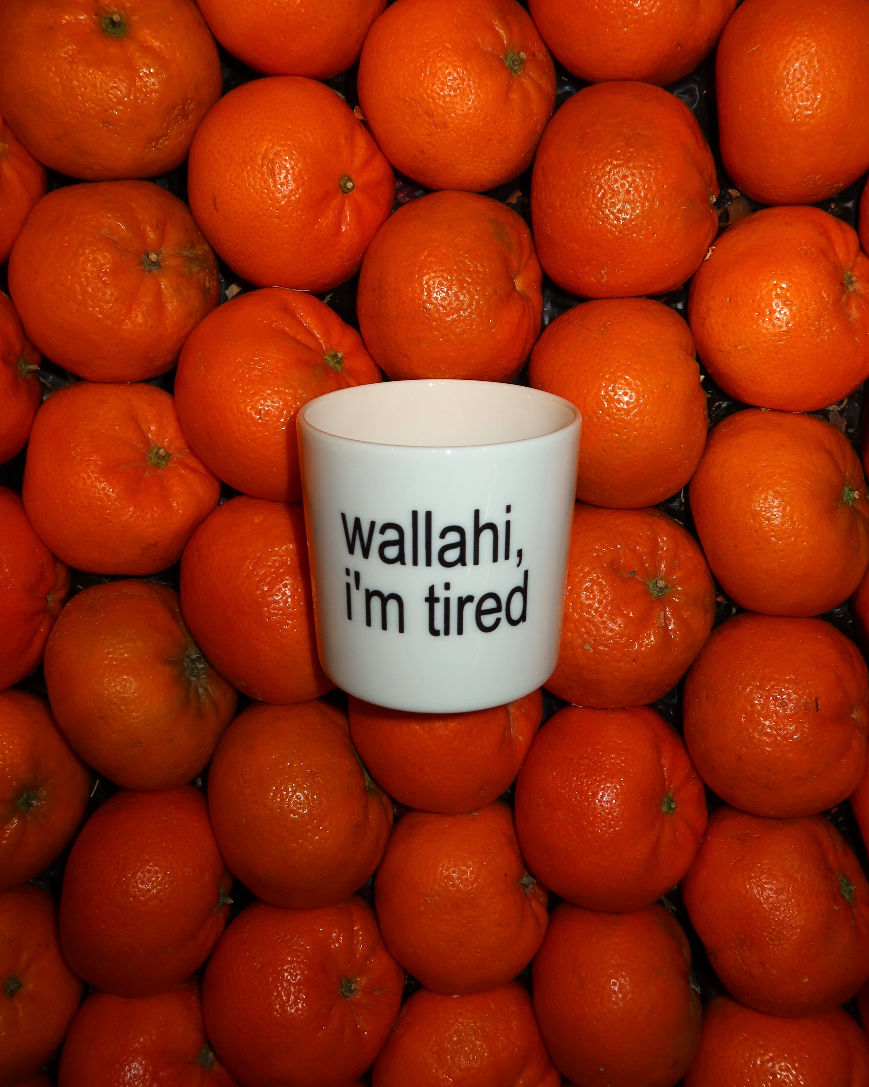 WALLAHI, I'M TIRED PORCELAIN MUG