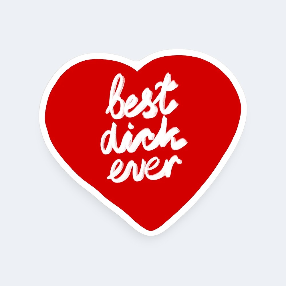 best dick ever glossy die-cut vinyl sticker