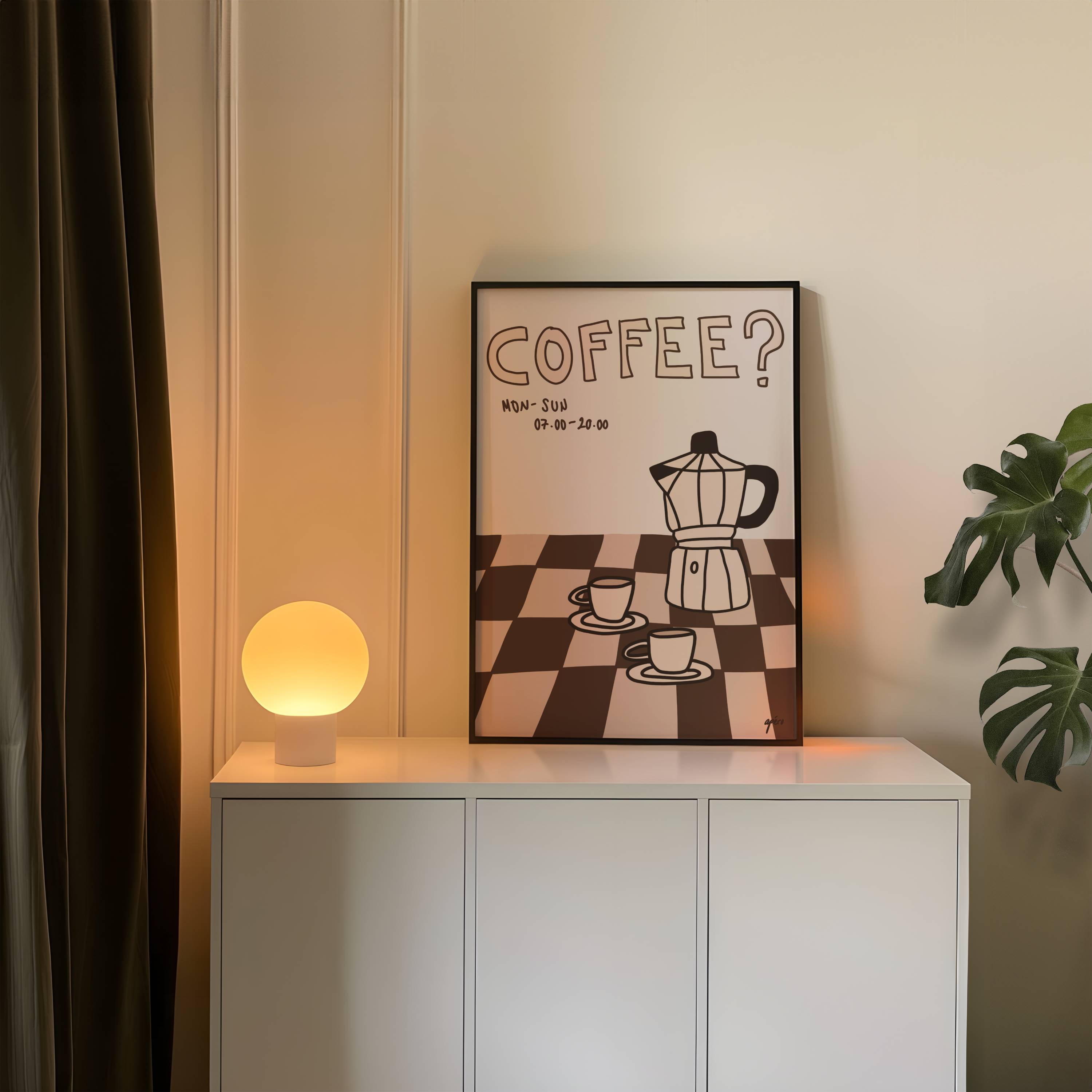 COFFEE ESPRESSO MOKA POT ART PRINT POSTER BASKI