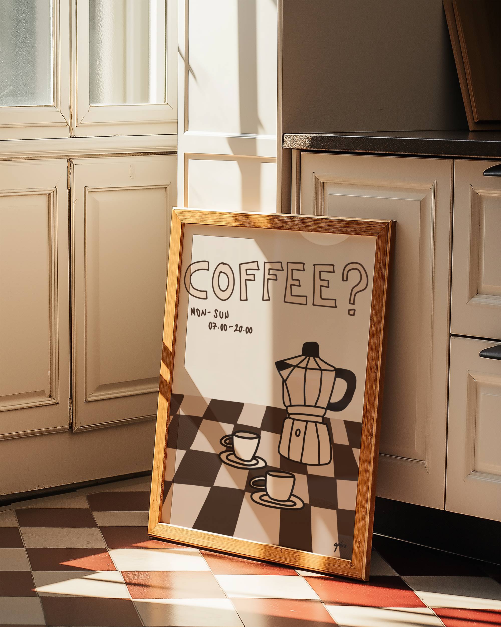 COFFEE ESPRESSO MOKA POT ART PRINT POSTER BASKI