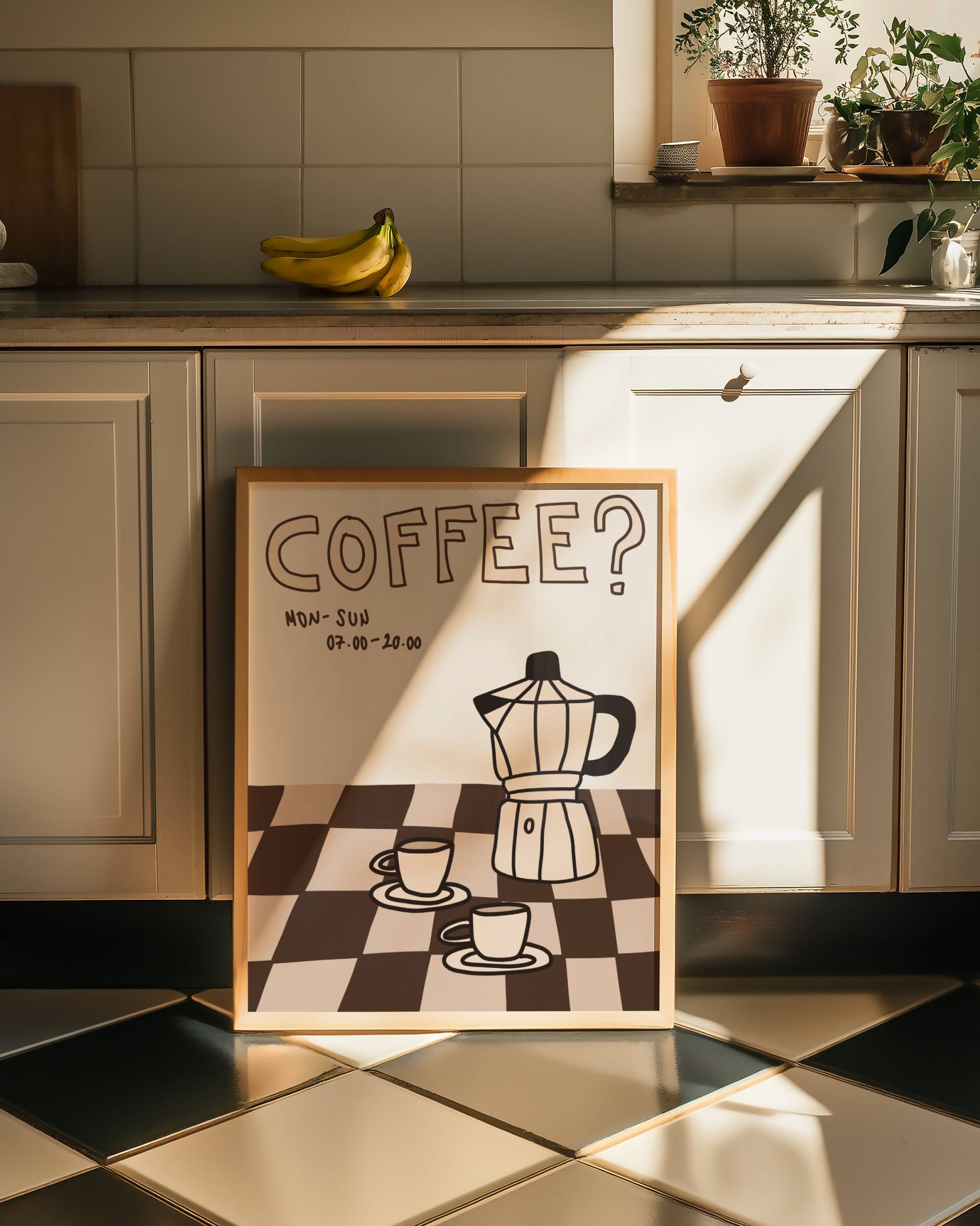 COFFEE ESPRESSO MOKA POT ART PRINT POSTER BASKI