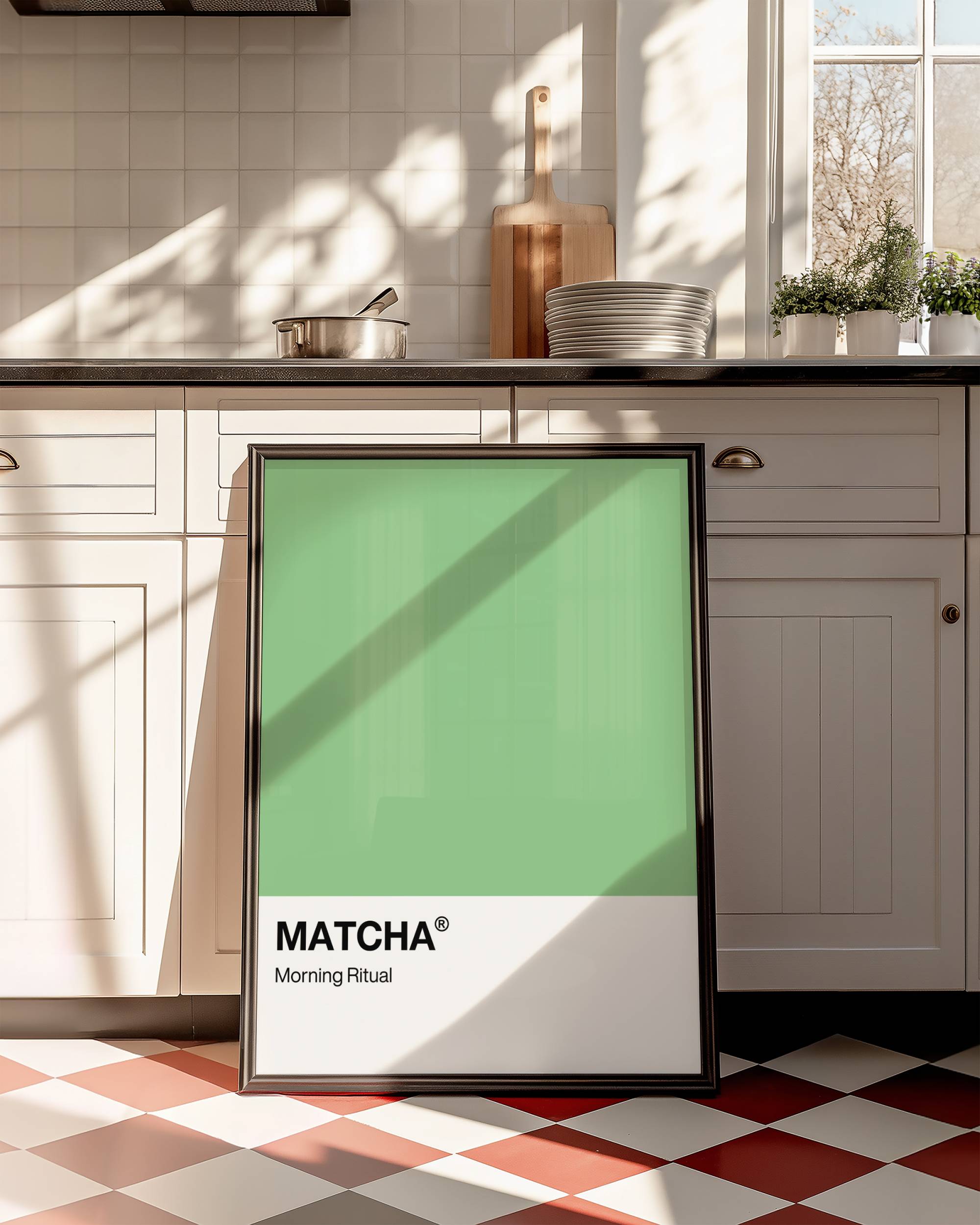 MATCHA MORNING RITUAL ART PRINT POSTER BASKI