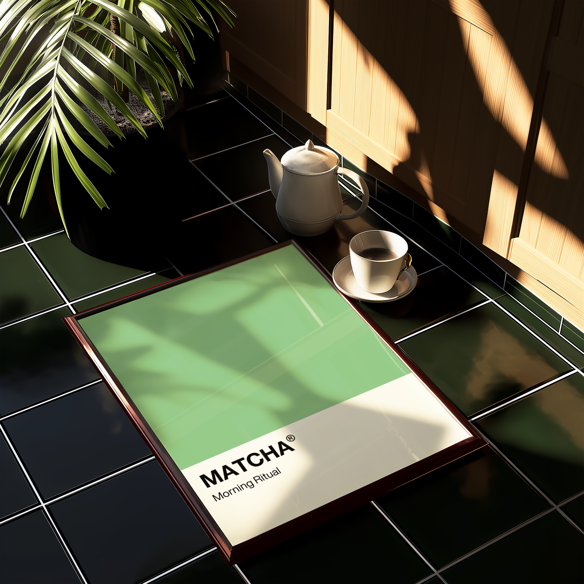 MATCHA MORNING RITUAL ART PRINT POSTER BASKI