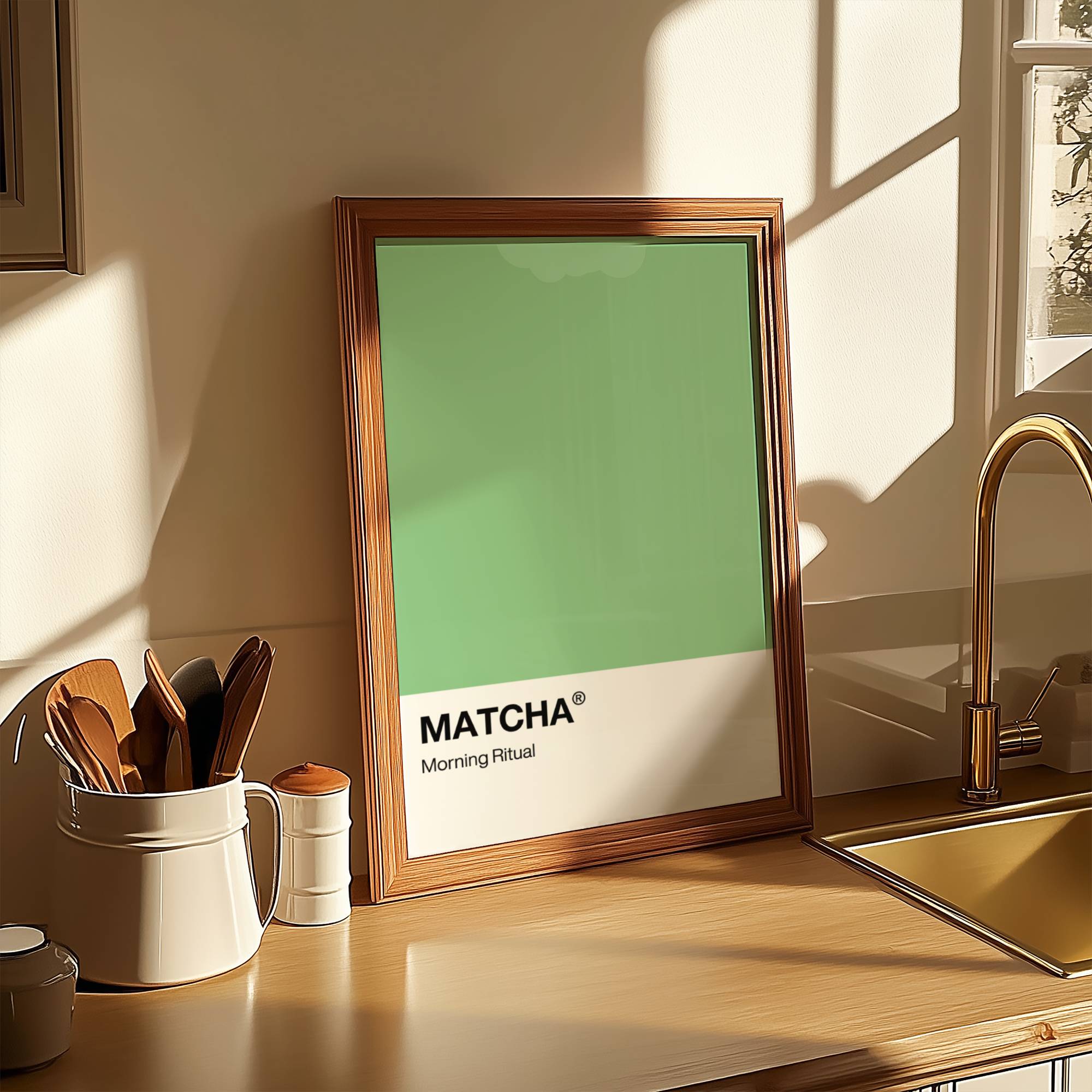 MATCHA MORNING RITUAL ART PRINT POSTER BASKI