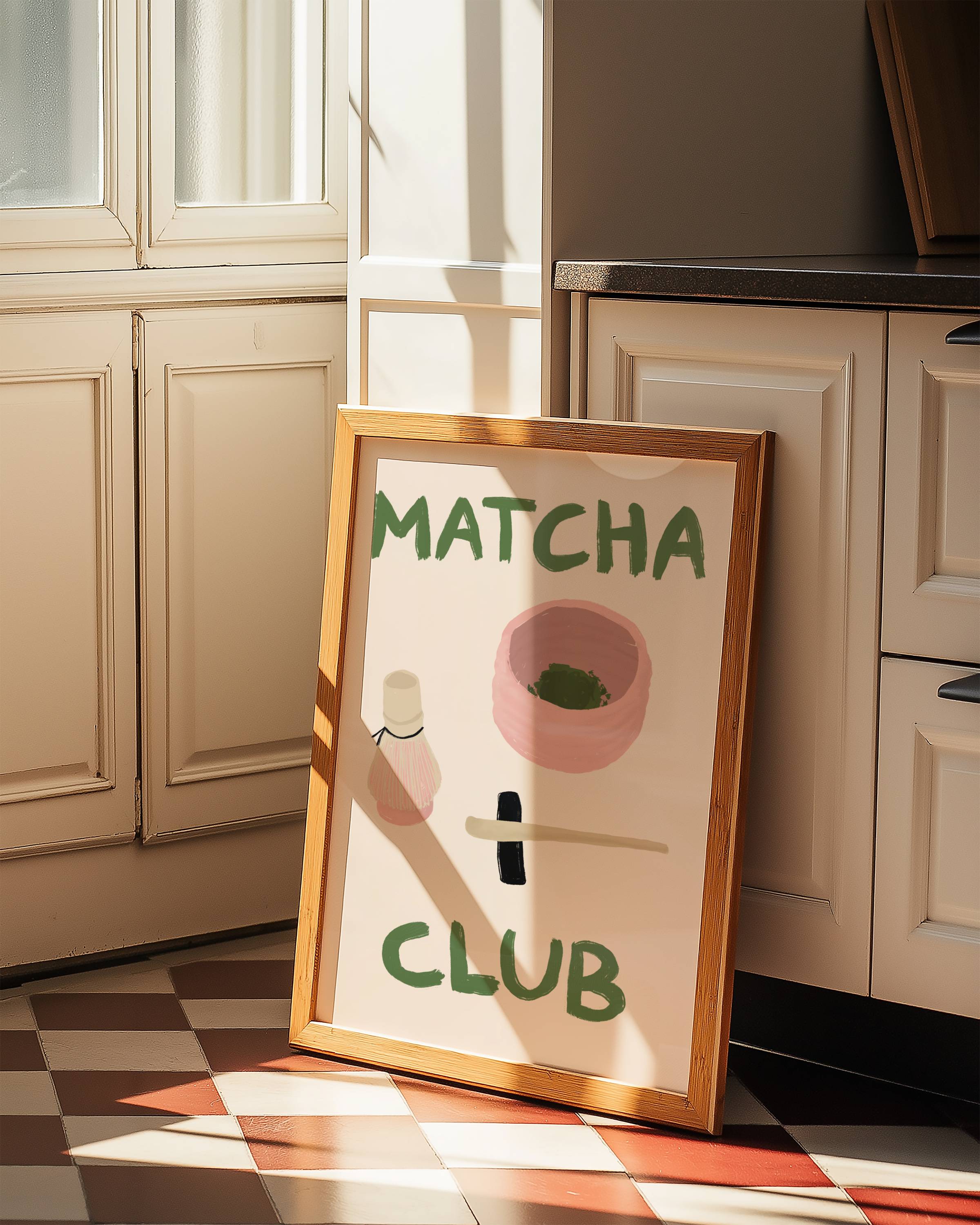 MATCHA CLUB ART PRINT POSTER BASKI