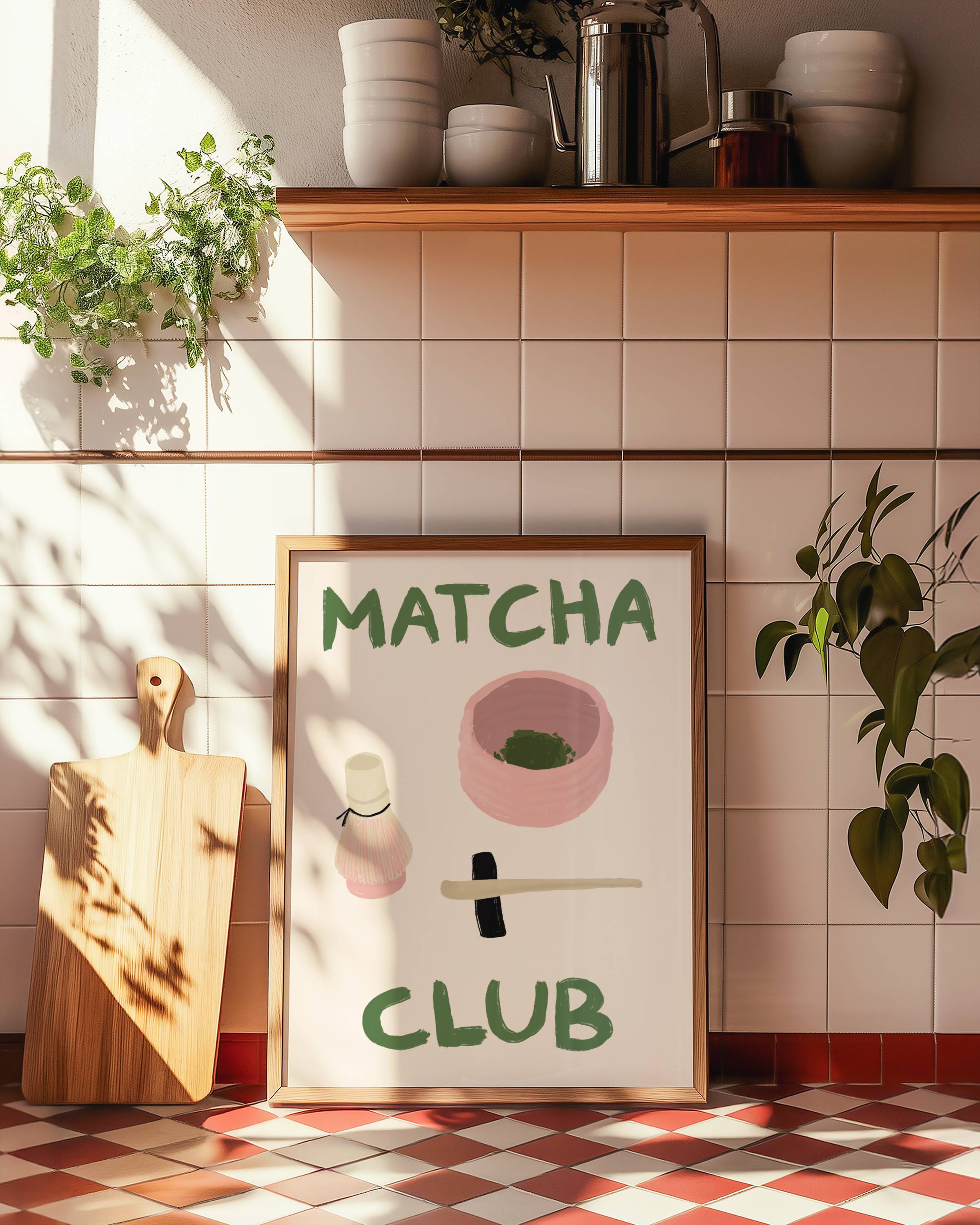 MATCHA CLUB ART PRINT POSTER BASKI