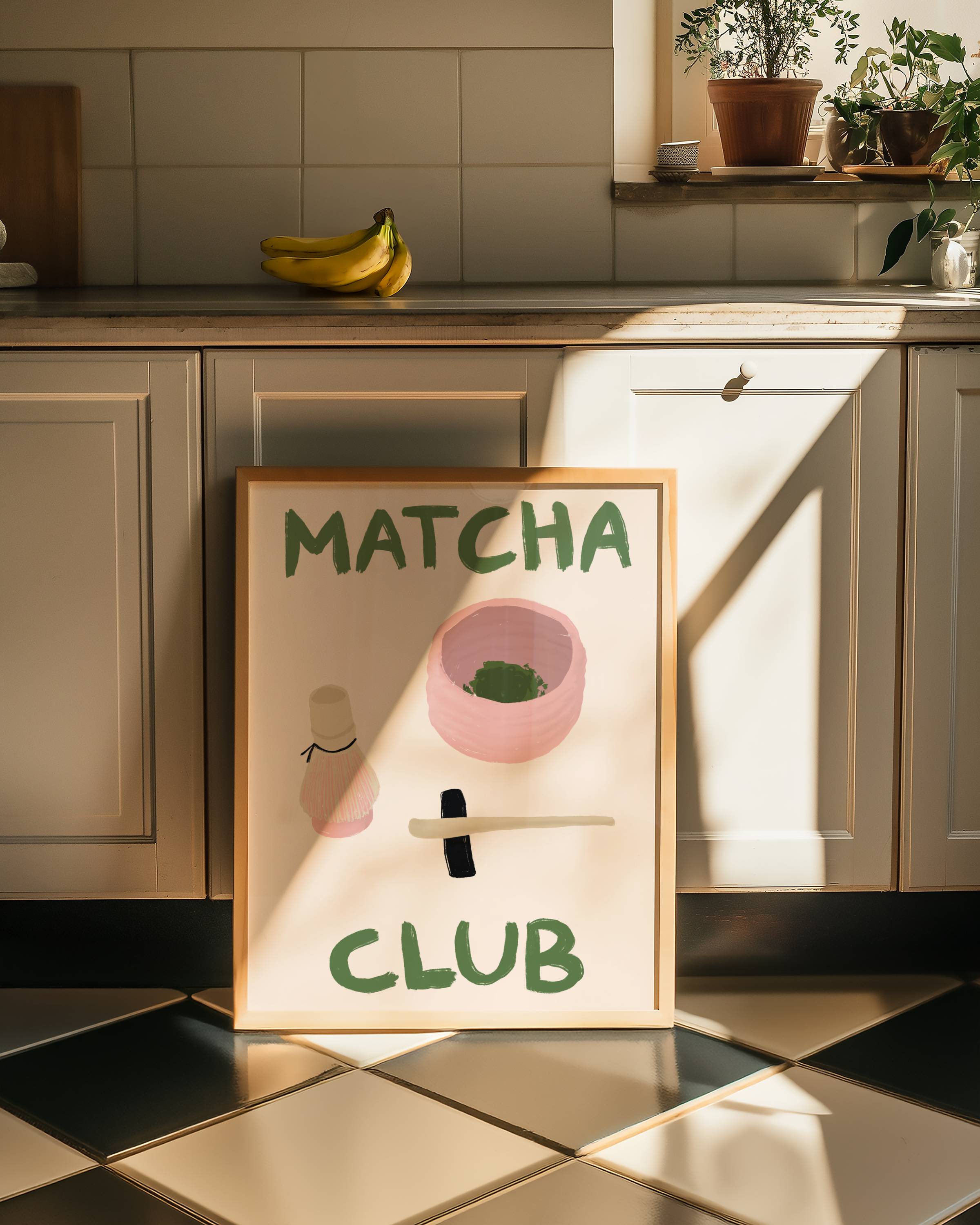 MATCHA CLUB ART PRINT POSTER BASKI