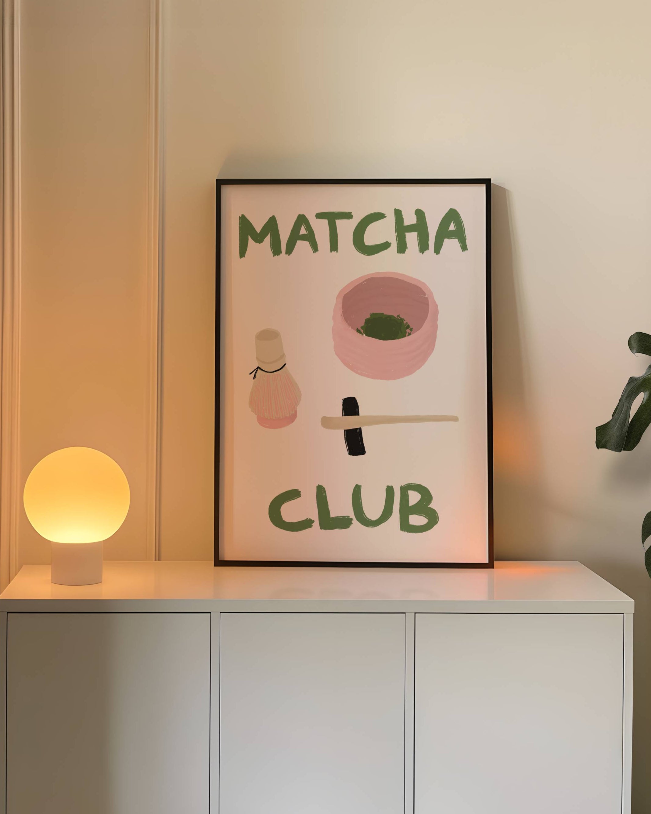 MATCHA CLUB ART PRINT POSTER BASKI