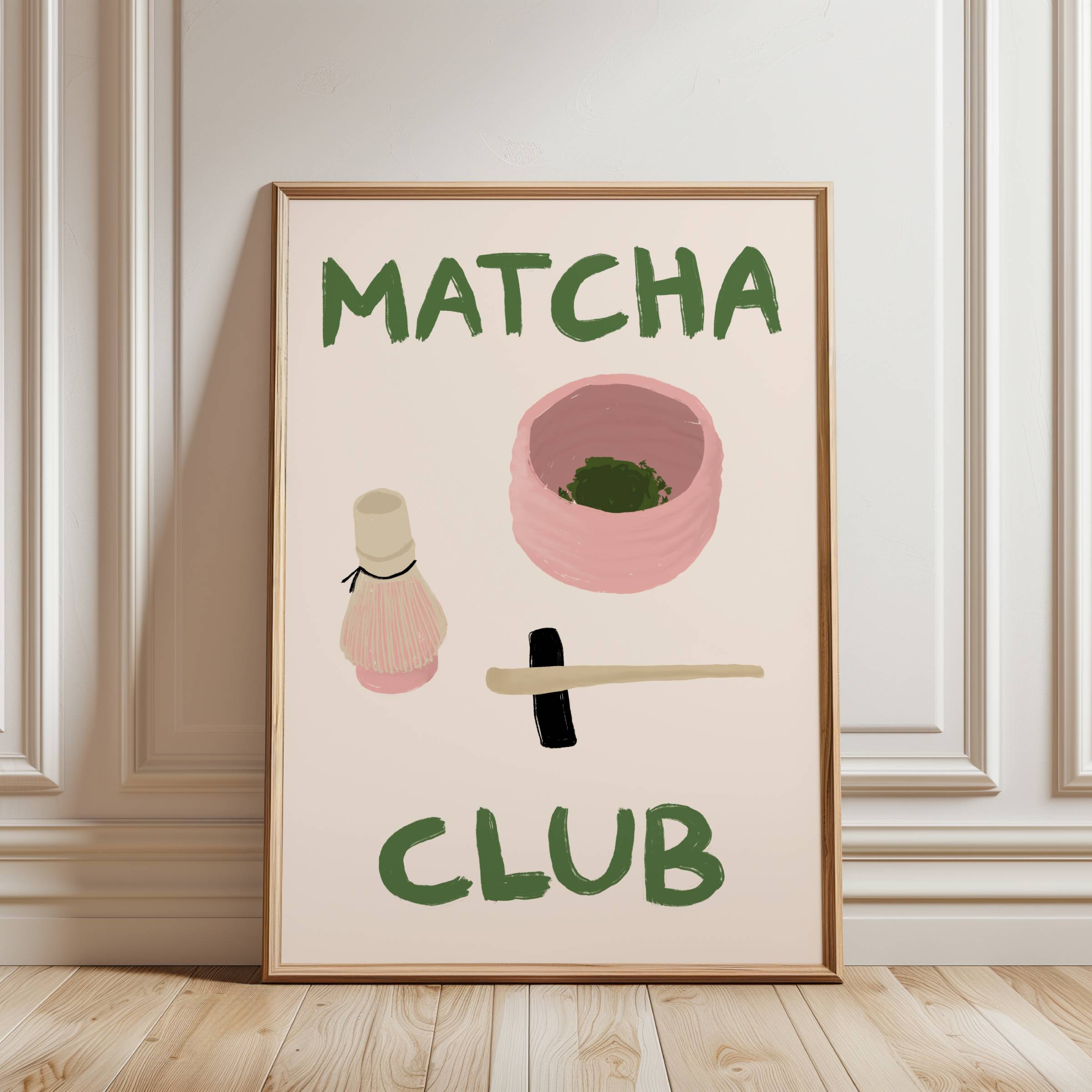 MATCHA CLUB ART PRINT POSTER BASKI
