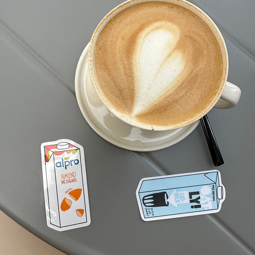 oatly grey glossy die-cut vinyl sticker