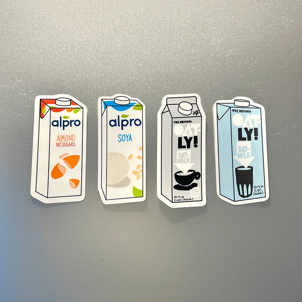 oatly grey glossy die-cut vinyl sticker