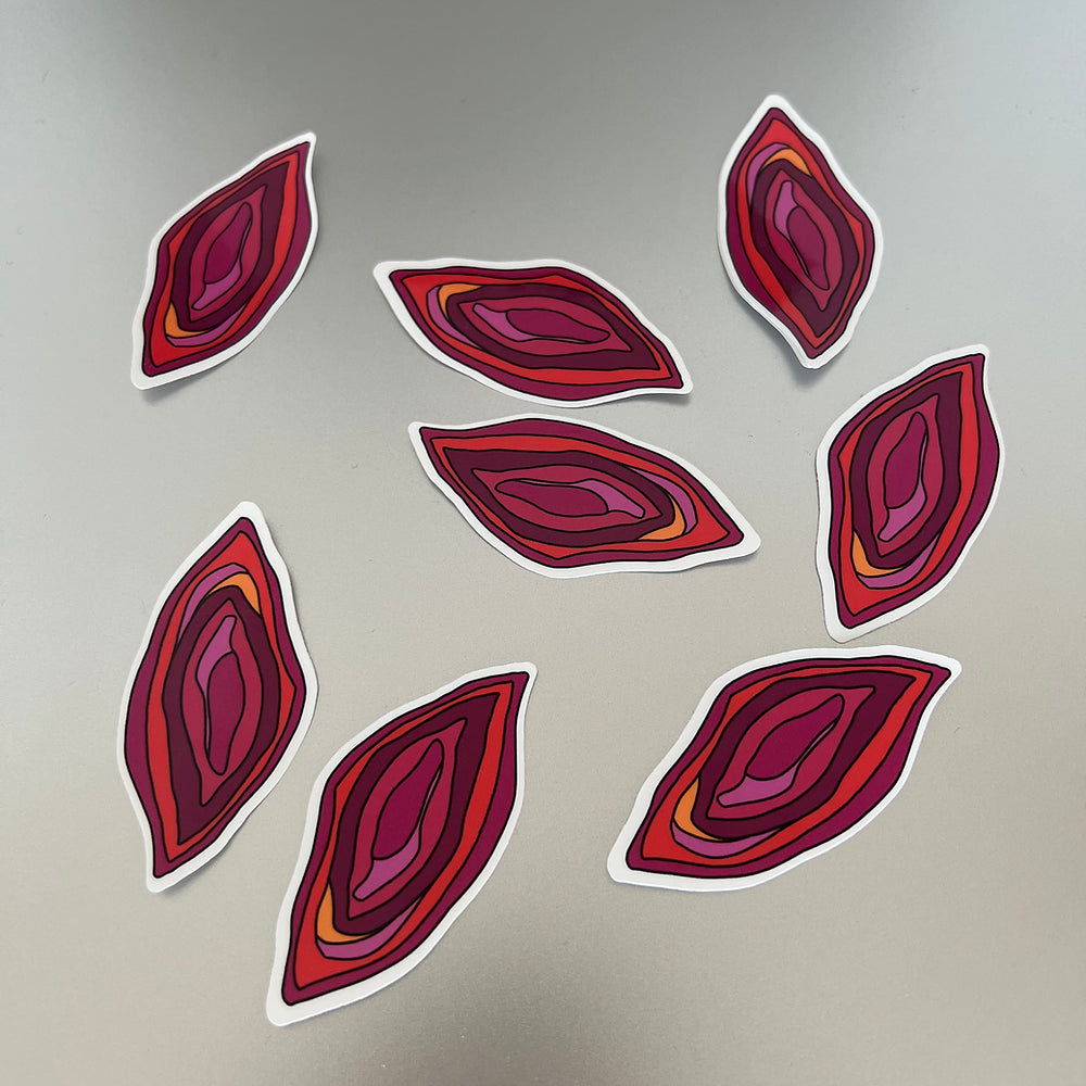 vulva glossy die-cut vinyl sticker