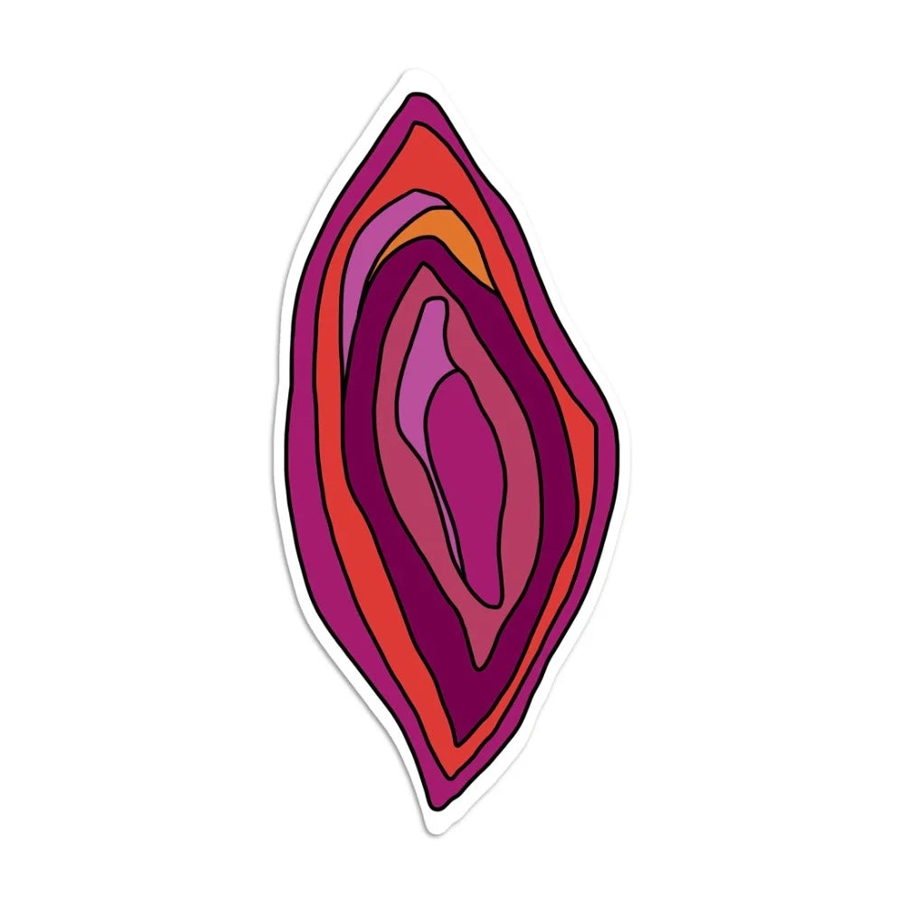 vulva glossy die-cut vinyl sticker
