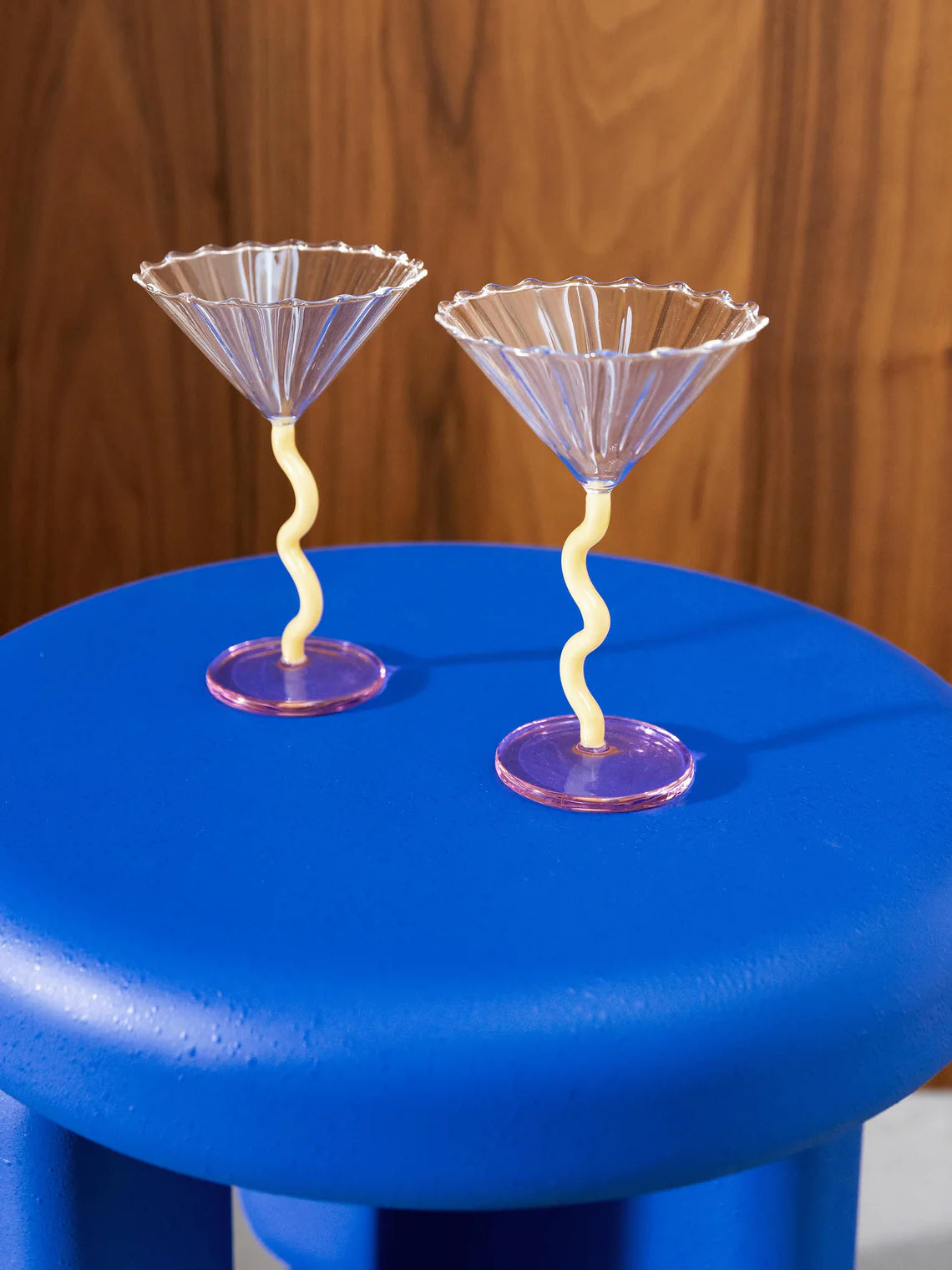 CURVED COCKTAIL GLASSES – SET OF 2