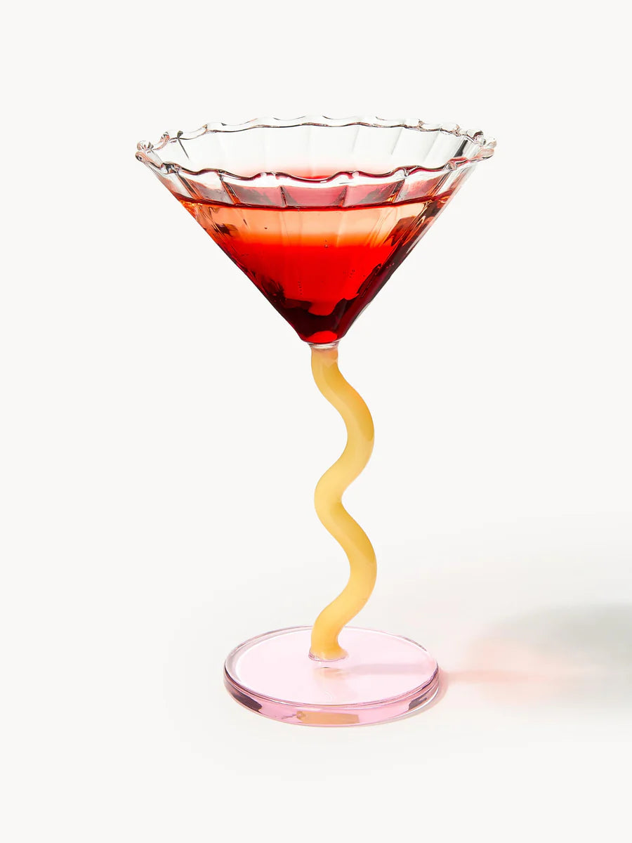 CURVED COCKTAIL GLASSES – SET OF 2