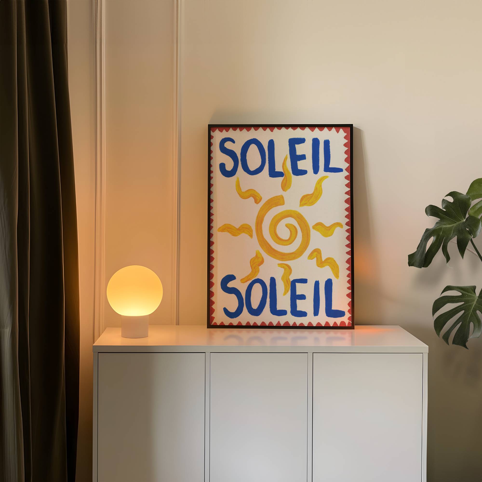 SOLEIL SUN ART PRINT POSTER BASKI