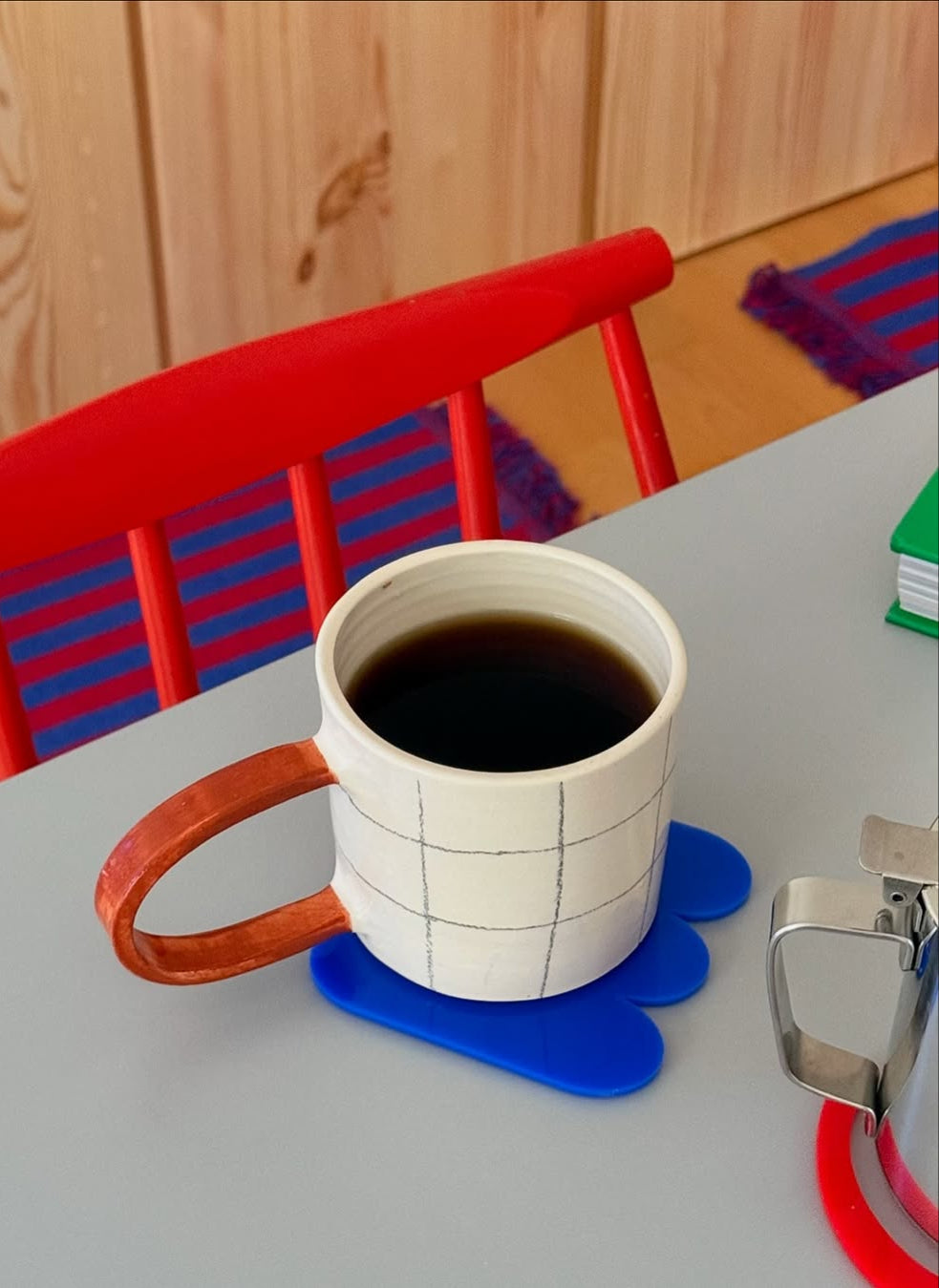 RED CHECK COFFEE MUG