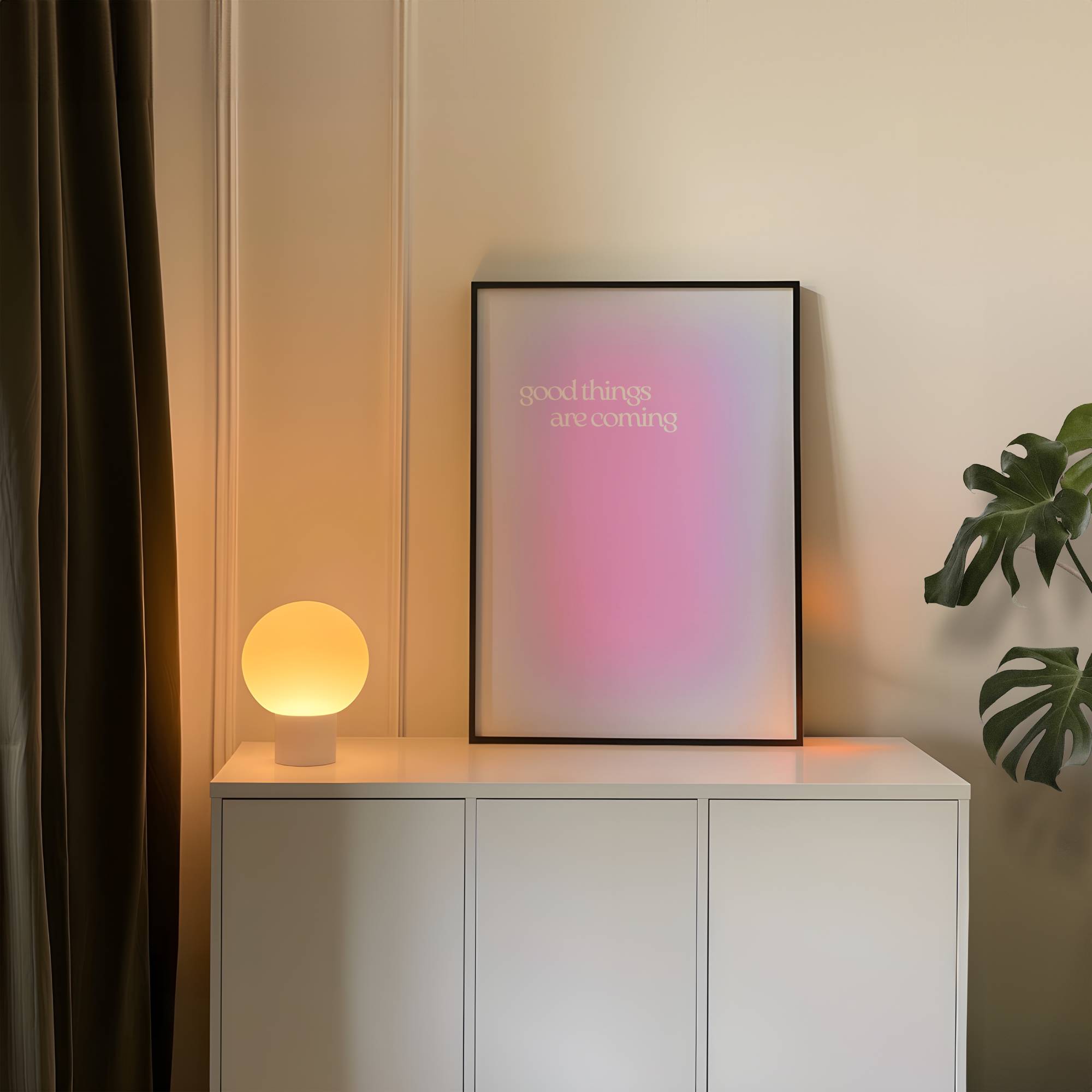 GOOD THINGS ARE COMING AURA PRINT POSTER BASKI