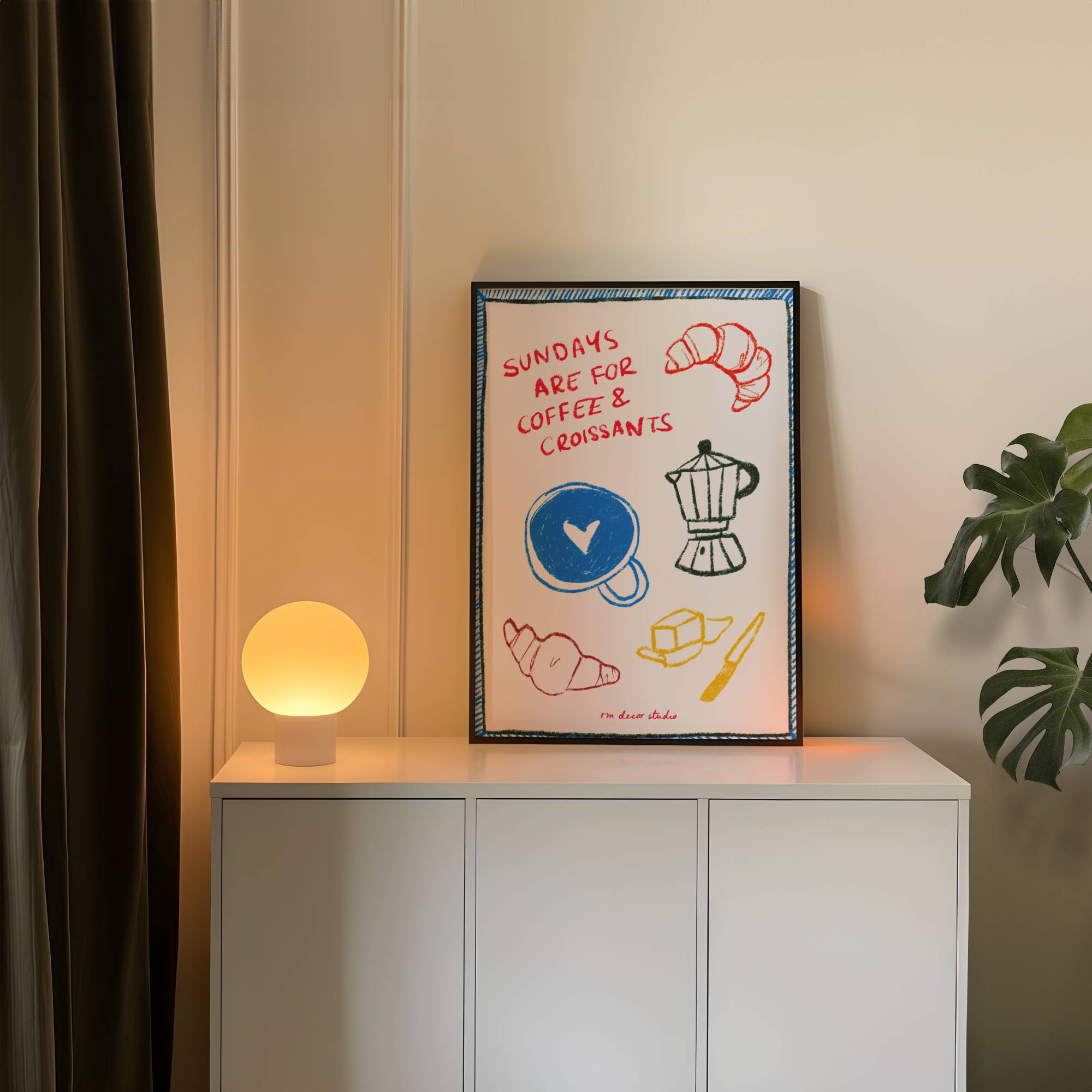 SUNDAY BRUNCH VIBES PRINT POSTER BASKI