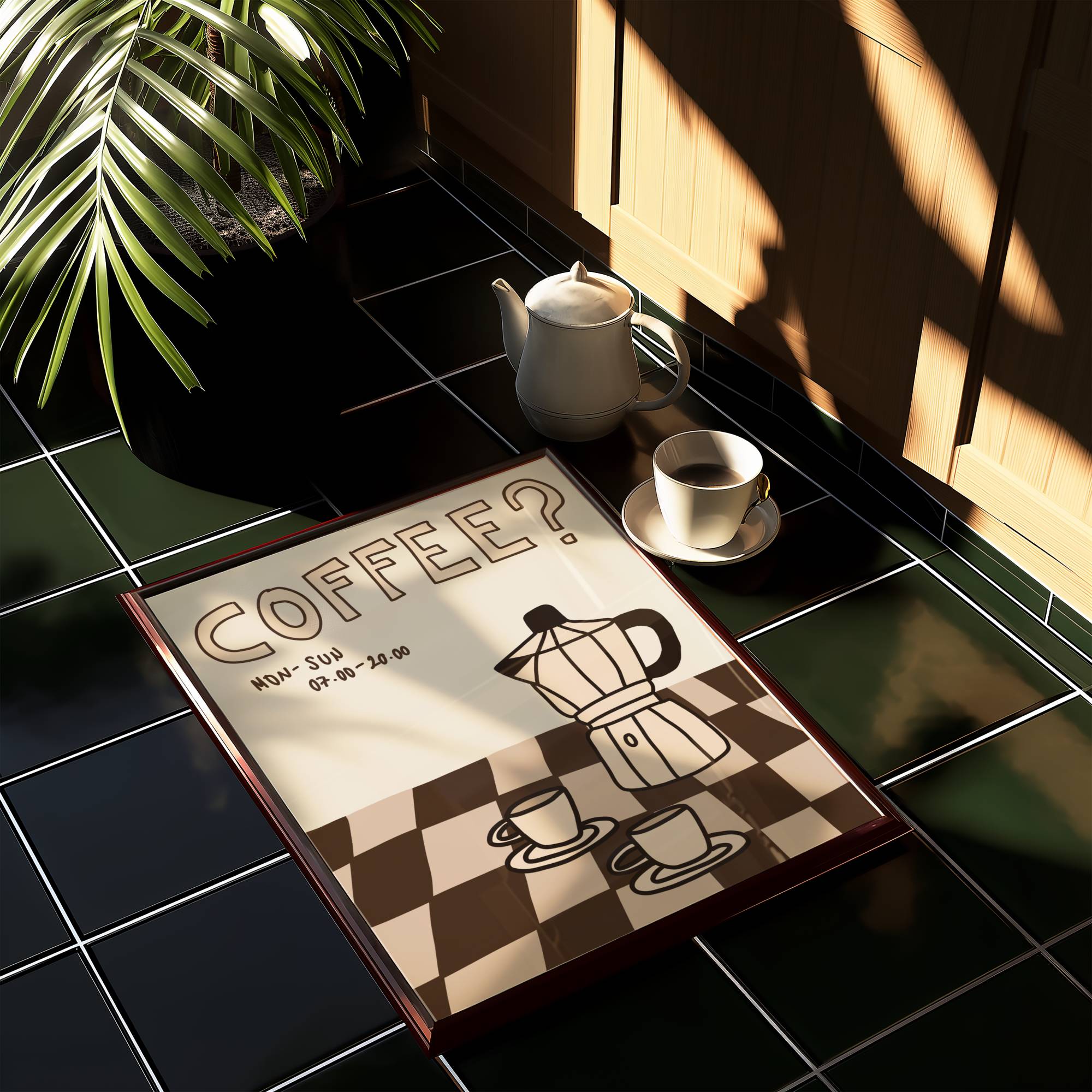 COFFEE PLEASE ART PRINT POSTER BASKI 2'Lİ SET