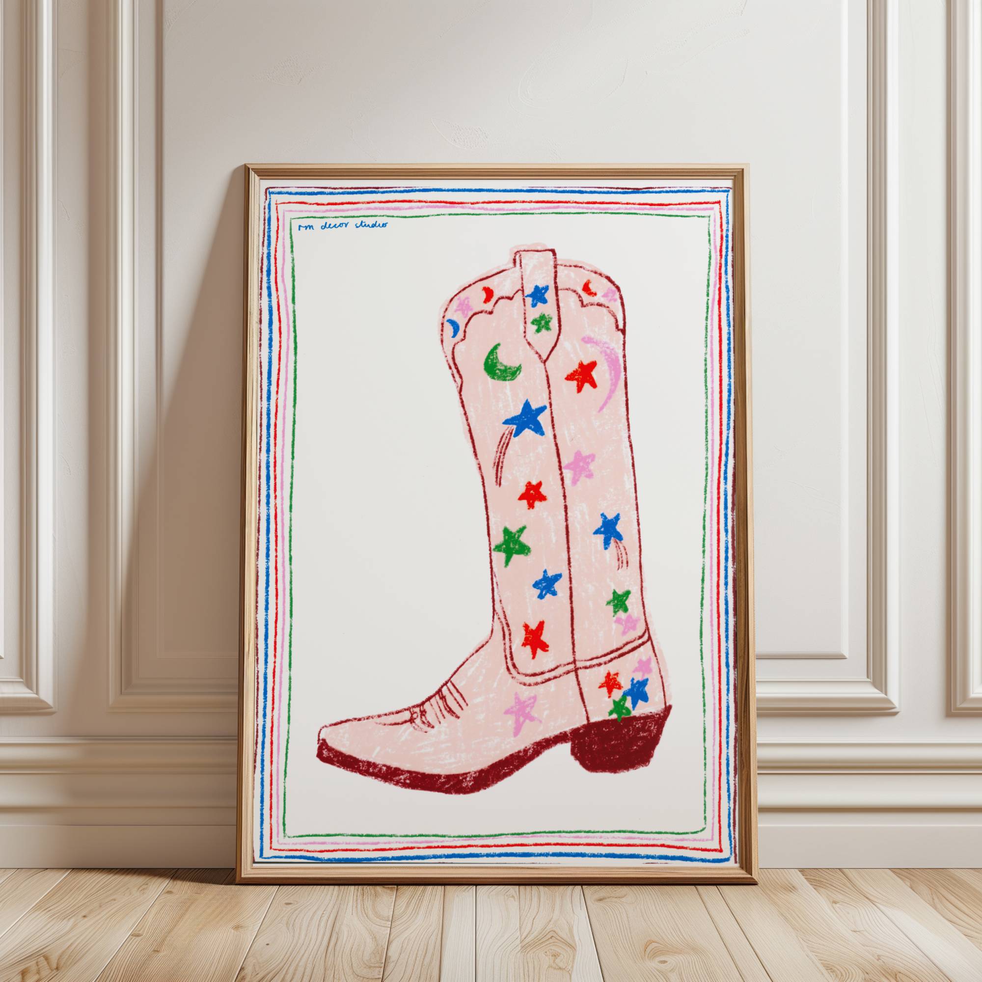 COWBOY BOOT PRINT POSTER BASKI