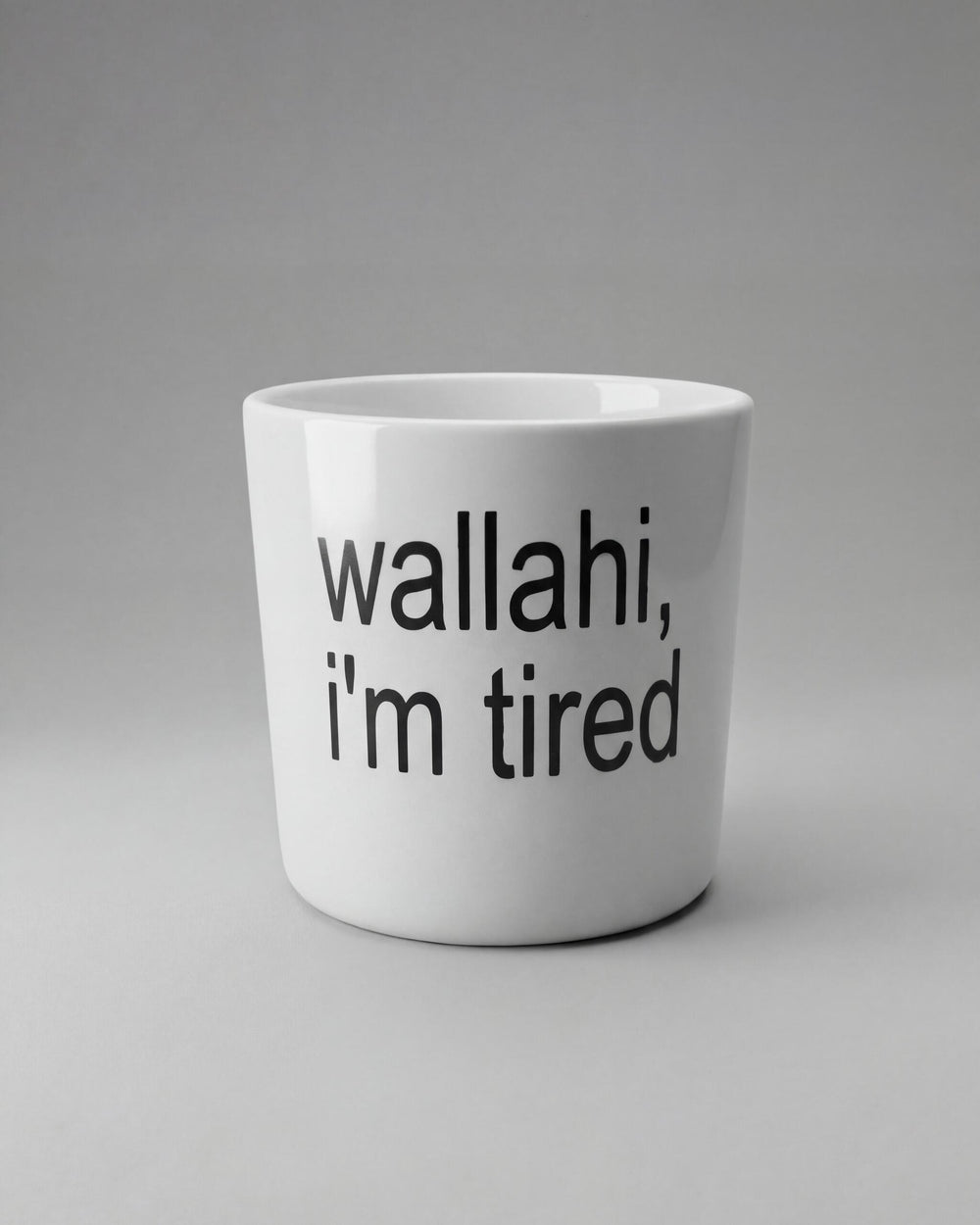 WALLAHI, I'M TIRED PORCELAIN MUG