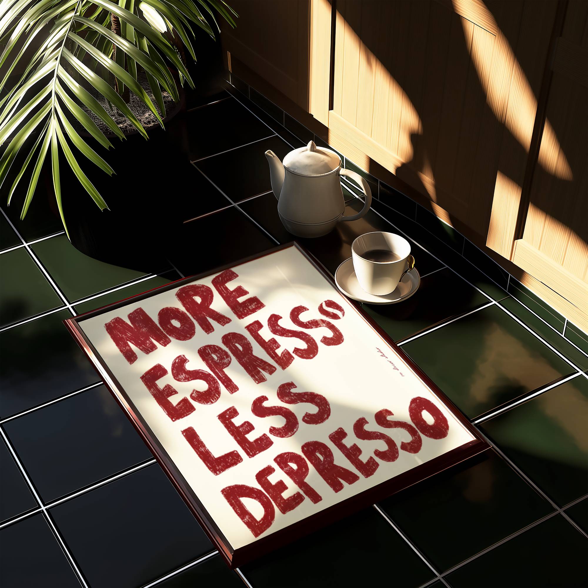COFFEE PLEASE ART PRINT POSTER BASKI 2'Lİ SET