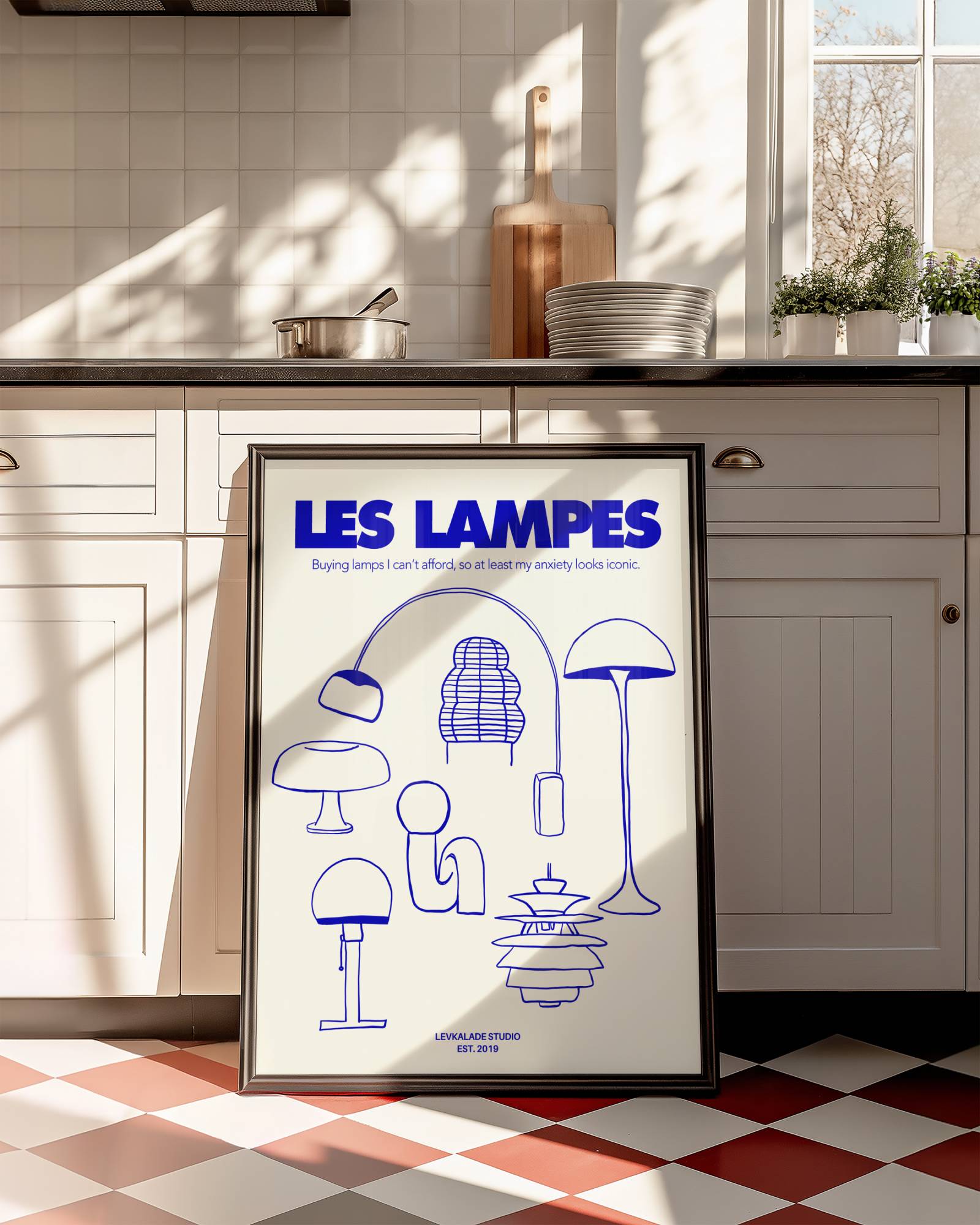 LES LAMPES CULT LAMPS PRINT POSTER BASKI