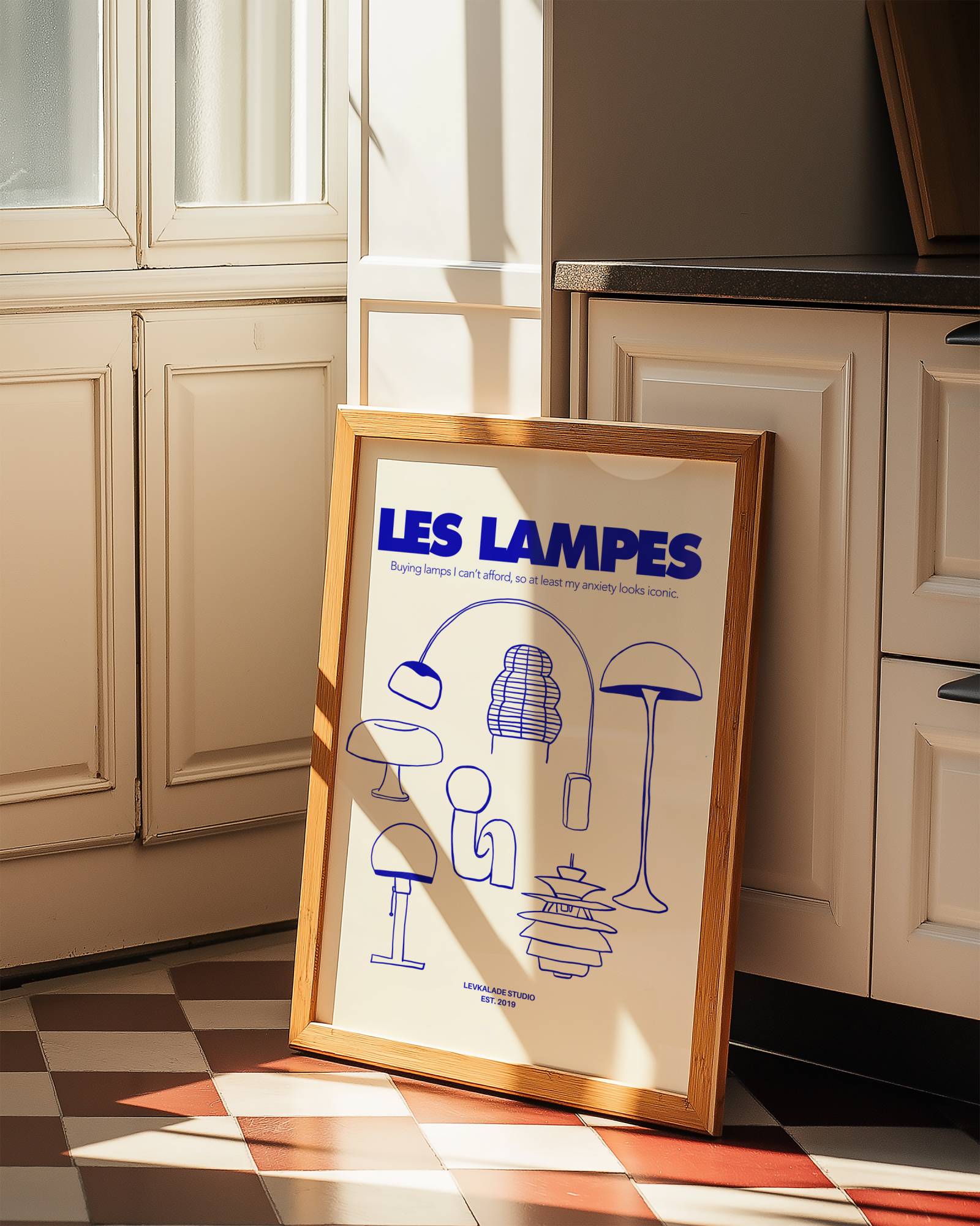 LES LAMPES CULT LAMPS PRINT POSTER BASKI