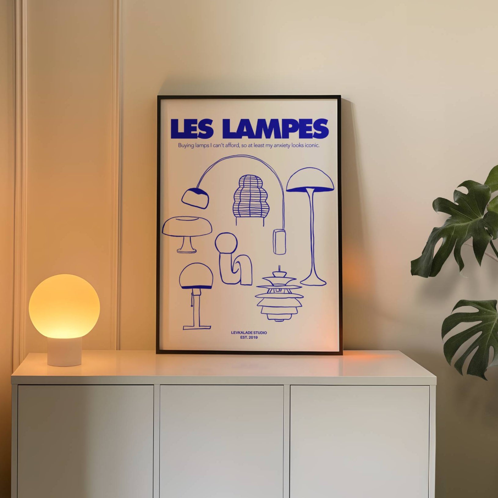 LES LAMPES CULT LAMPS PRINT POSTER BASKI
