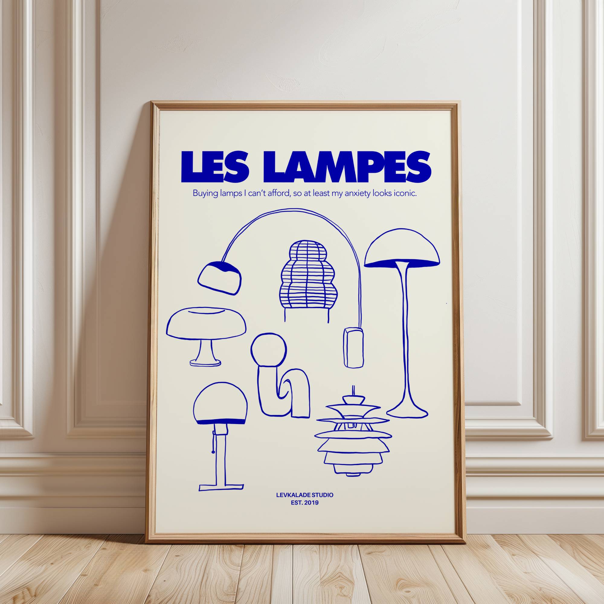 LES LAMPES CULT LAMPS PRINT POSTER BASKI