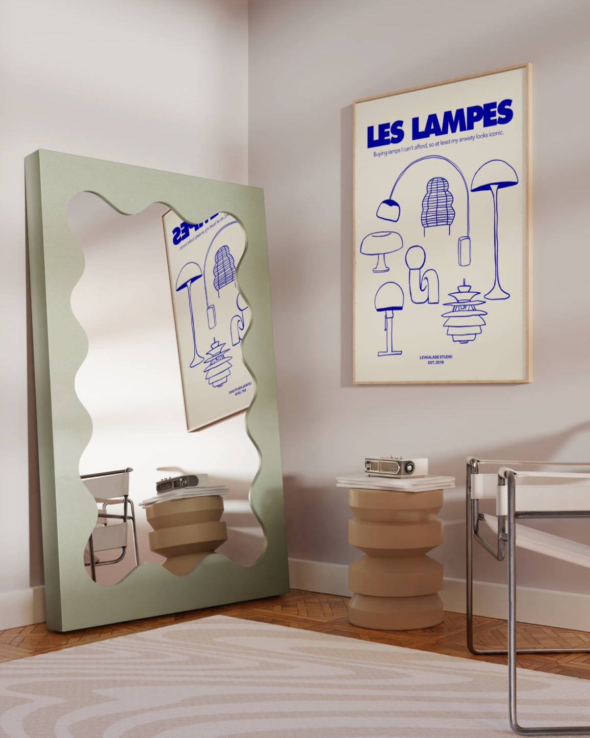 LES LAMPES CULT LAMPS PRINT POSTER BASKI