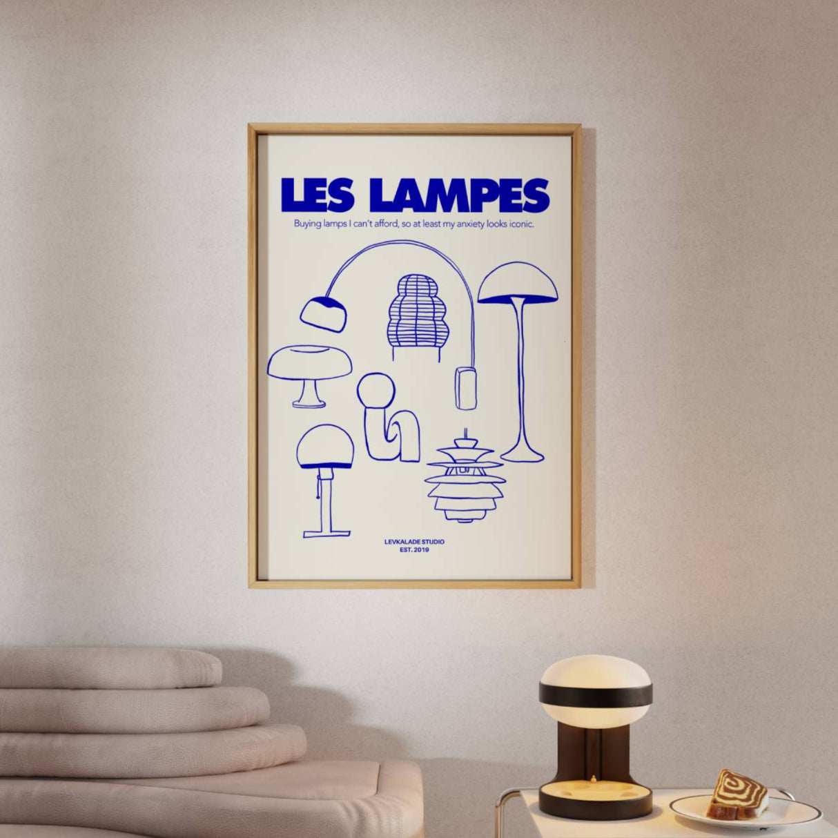 LES LAMPES CULT LAMPS PRINT POSTER BASKI