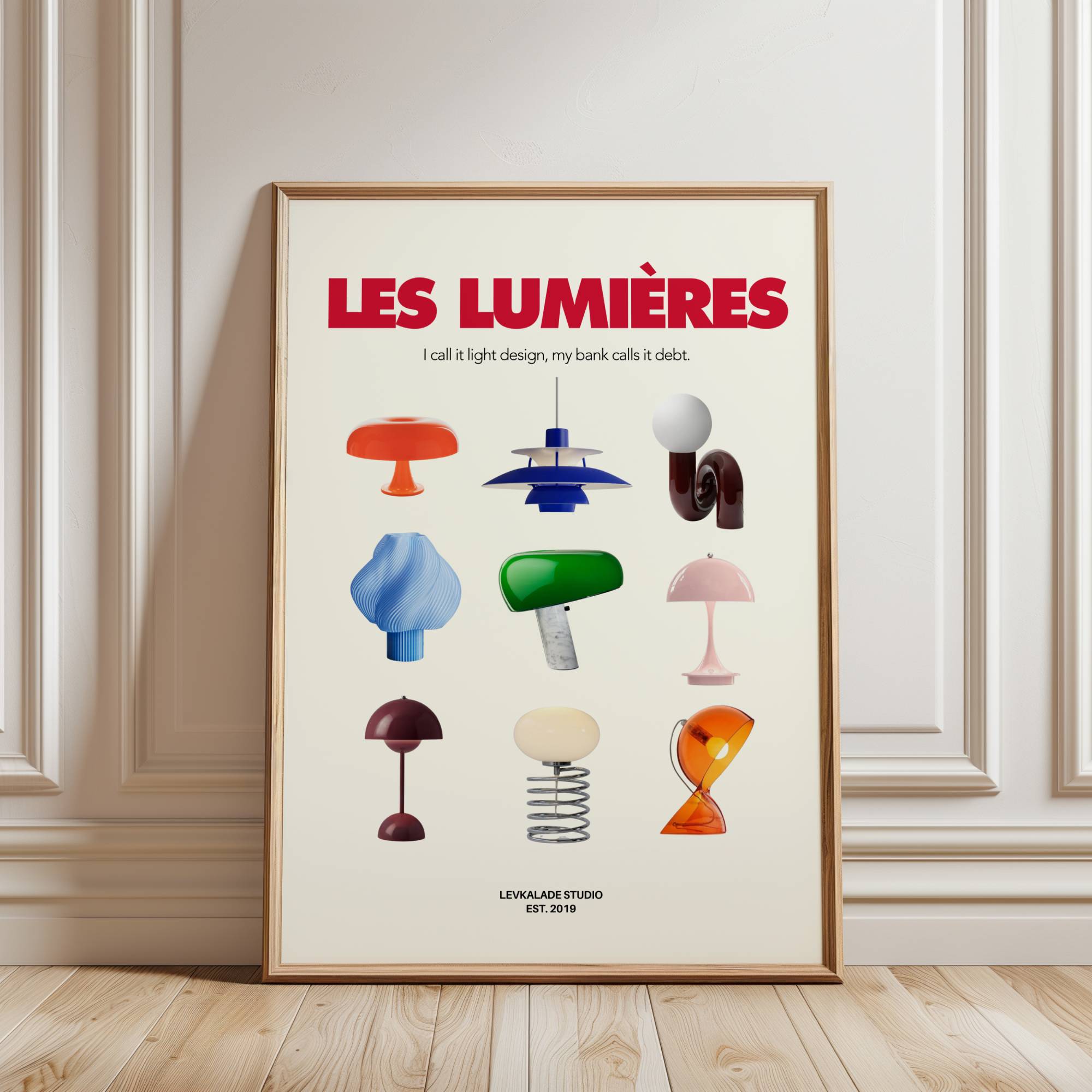 LES LUMIÈRES CULT LAMPS PRINT POSTER BASKI