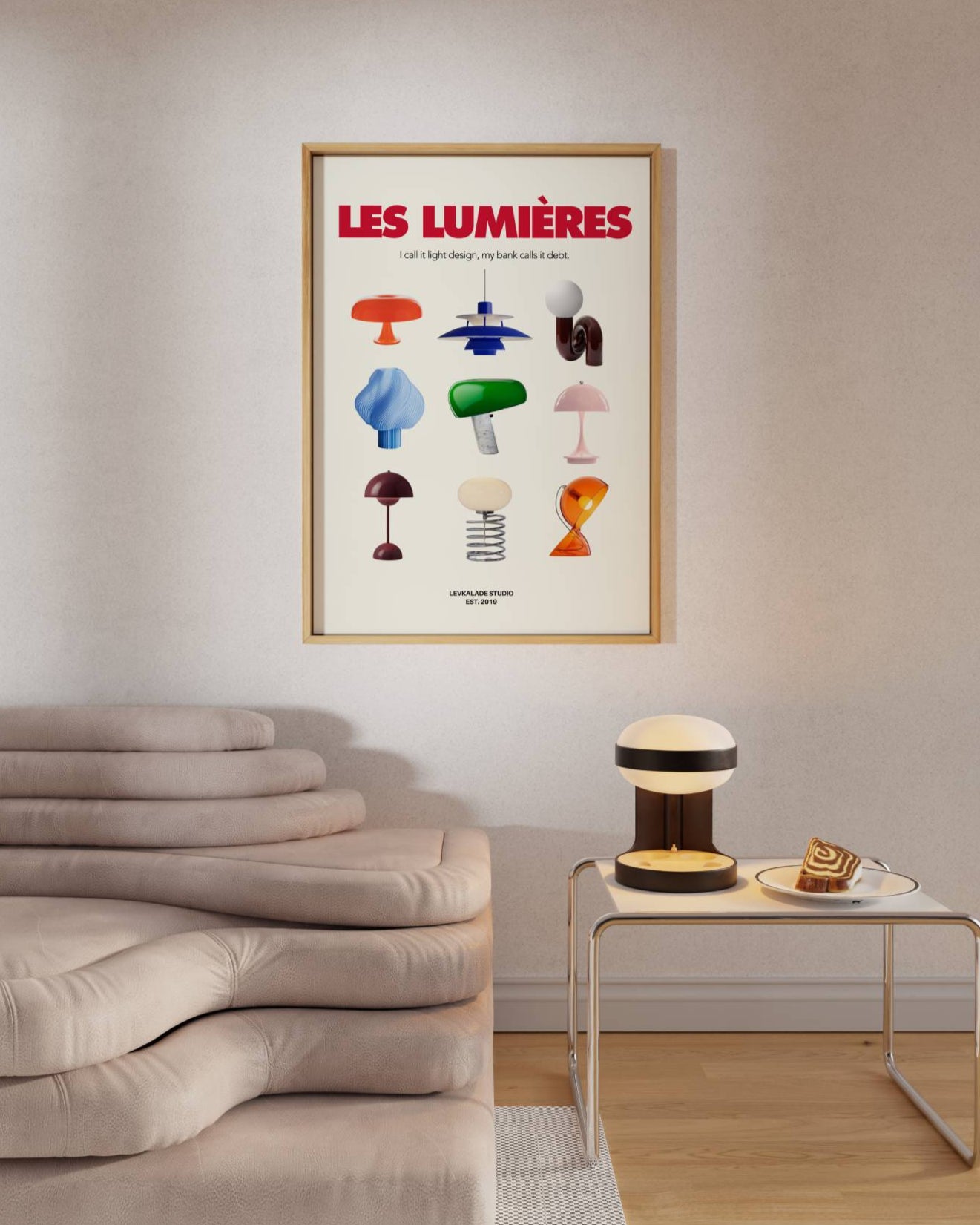 LES LUMIÈRES CULT LAMPS PRINT POSTER BASKI