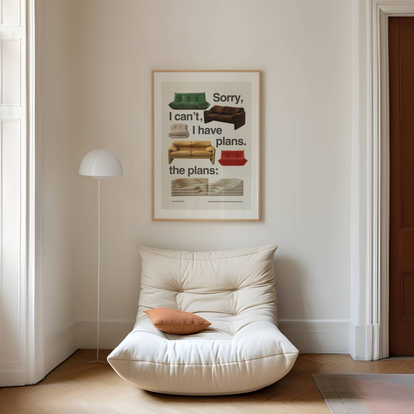 DESIGNER CULT SOFAS PRINT POSTER BASKI