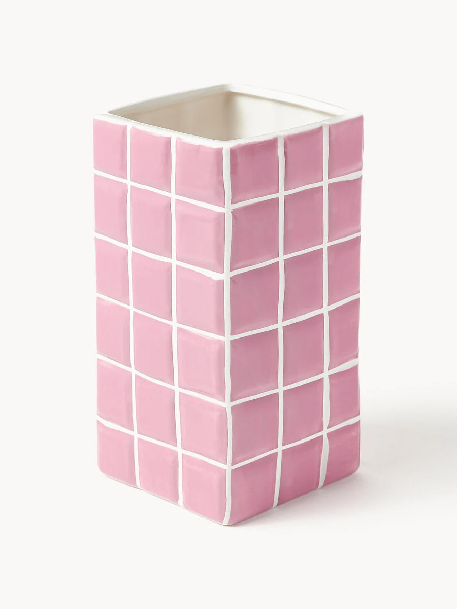 PINK TILE VASE