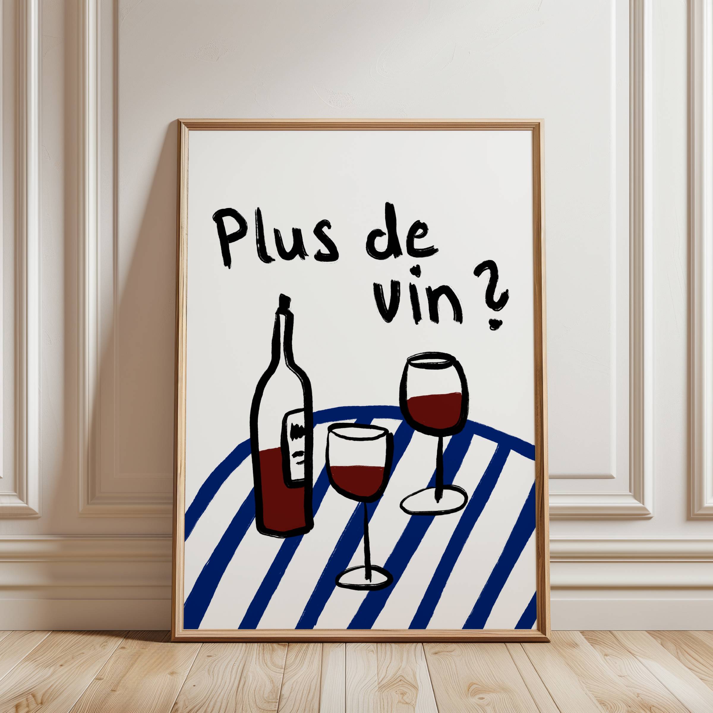 MORE WINE PRINT POSTER BASKI