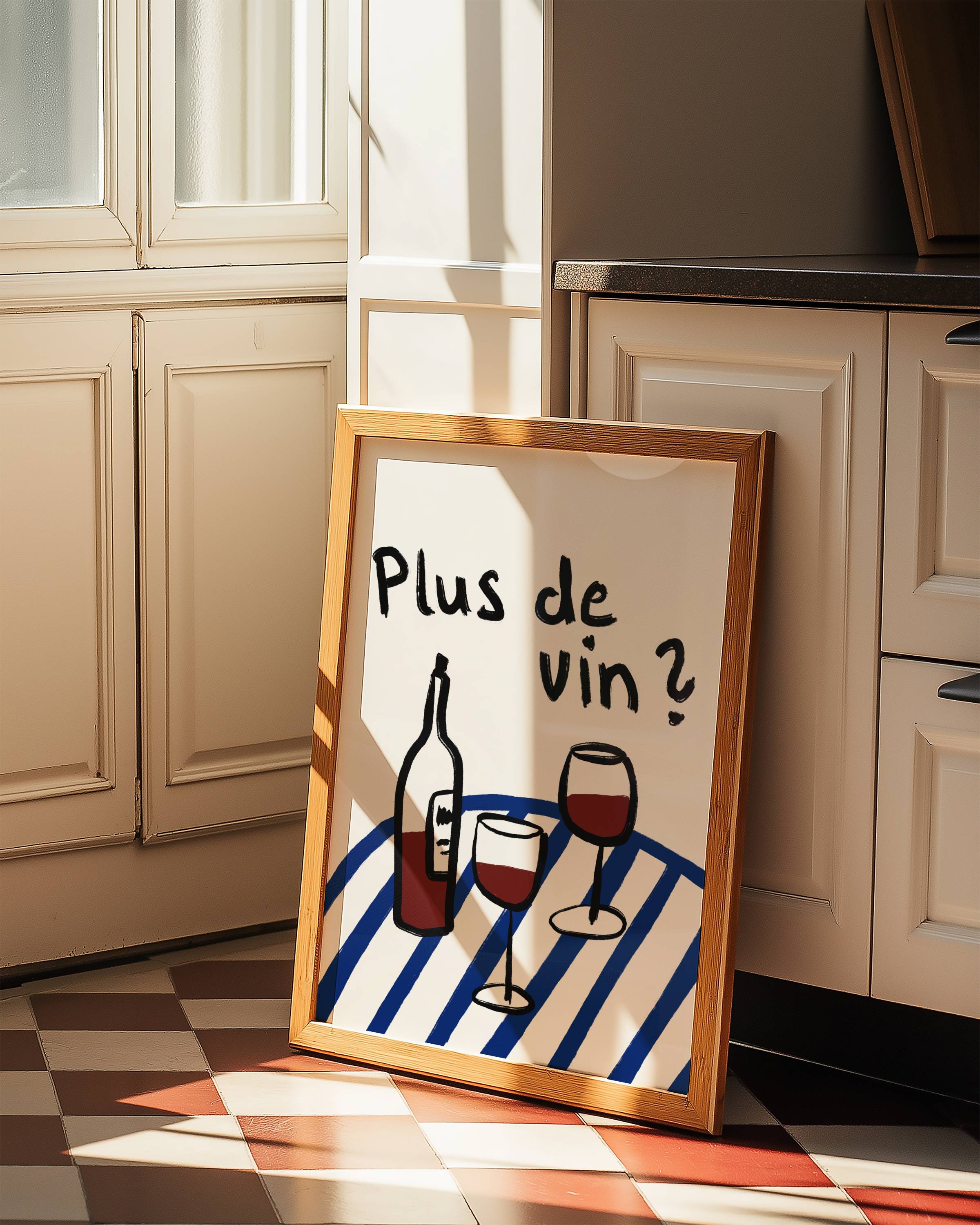 MORE WINE PRINT POSTER BASKI